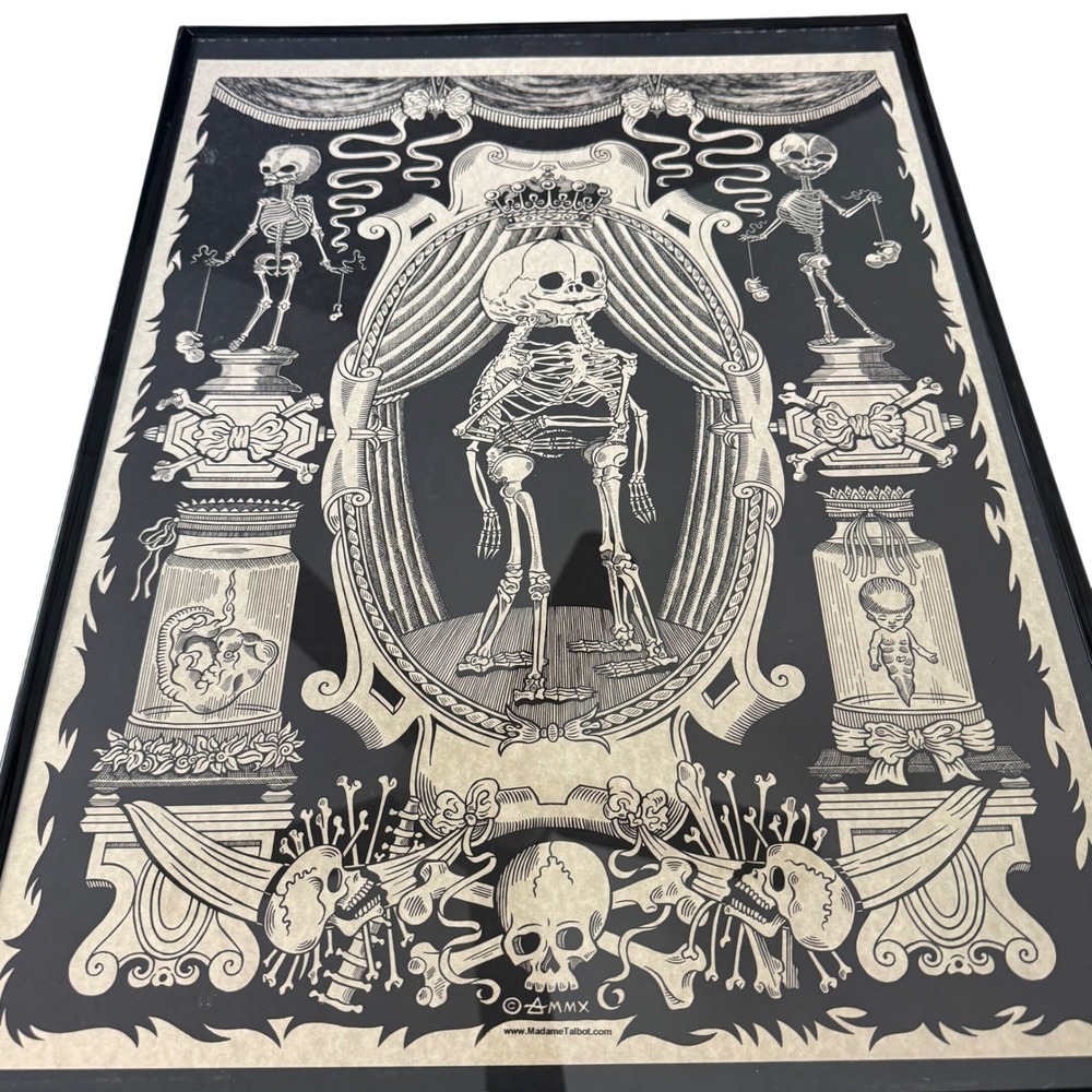 Madame Talbot Victorian Skeleton Framed Art Print Gothic Halloween Macabre 18x24